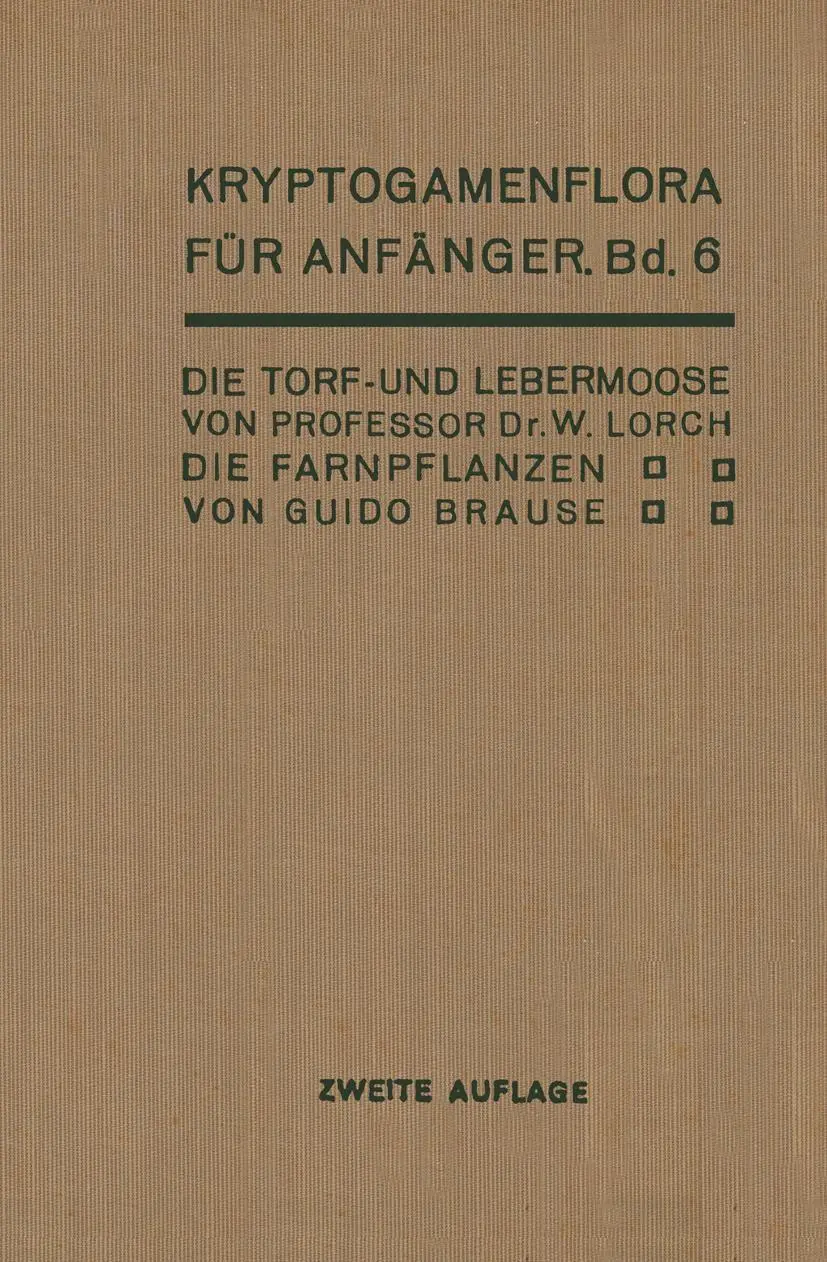 Cover: 9783642889141 | Die Torf- und Lebermoose / Die Farnpflanzen | Pteridophyta | Buch