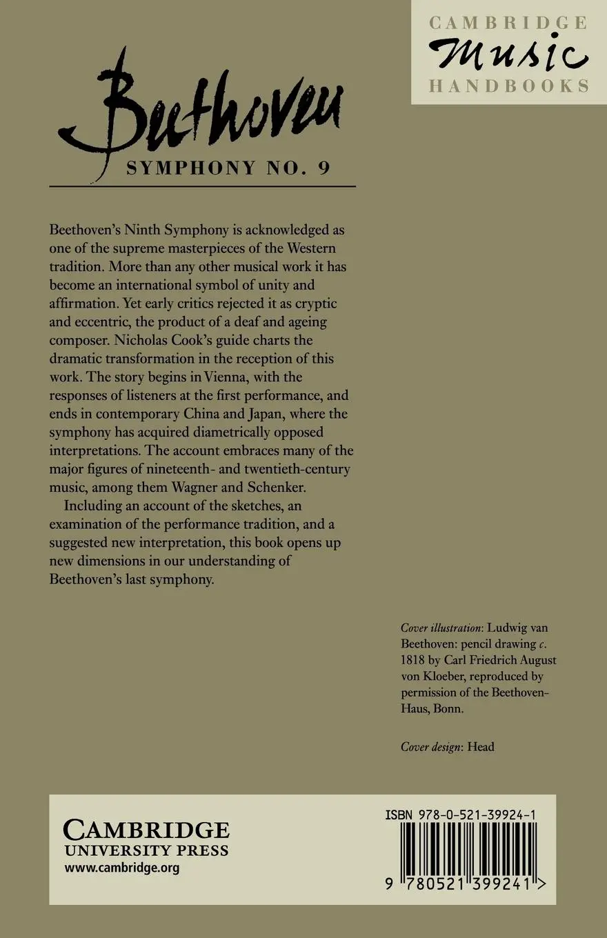 Rückseite: 9780521399241 | Beethoven | Symphony No. 9 | Nicholas Cook (u. a.) | Taschenbuch