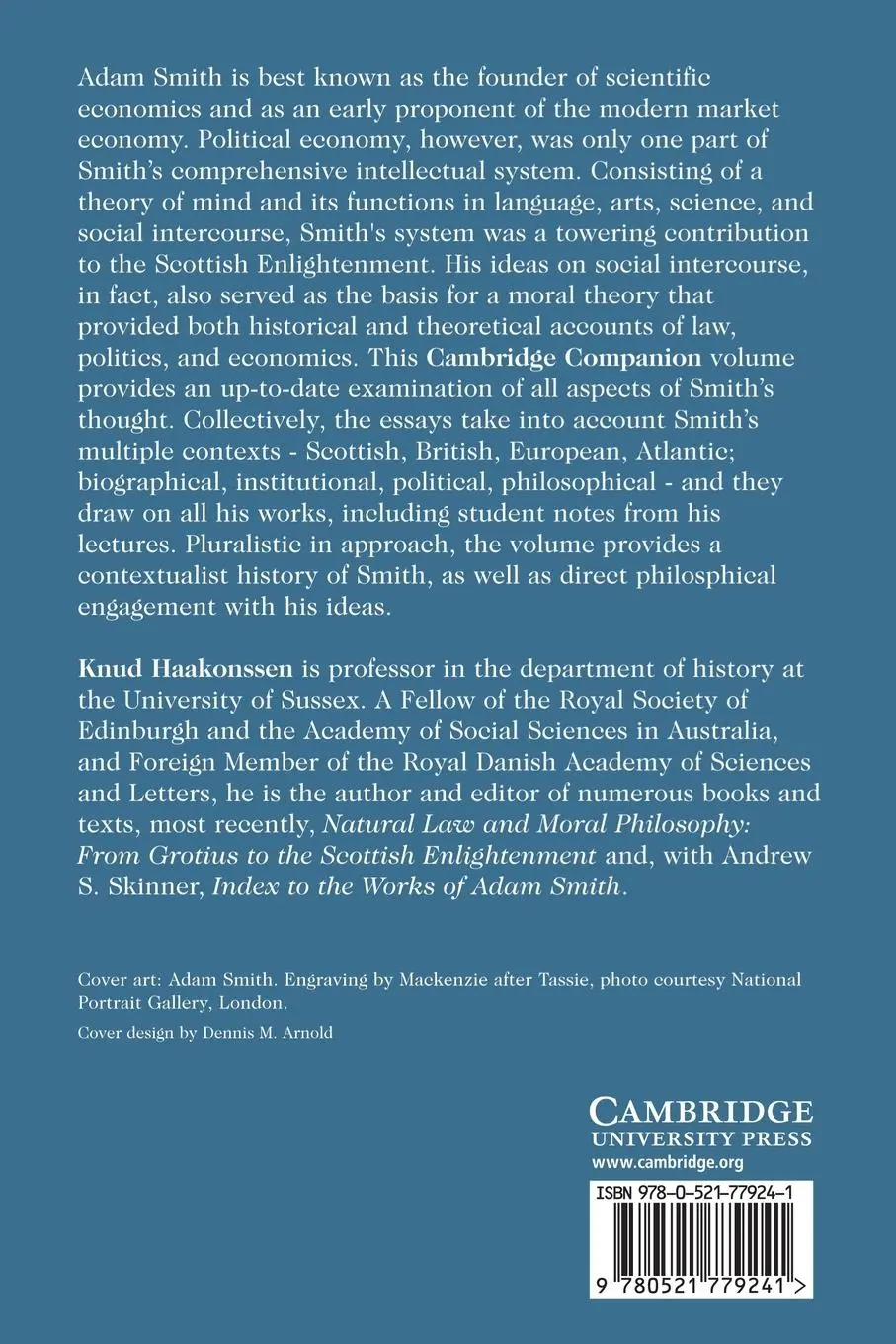 Rückseite: 9780521779241 | The Cambridge Companion to Adam Smith | Knud Haakonssen | Taschenbuch