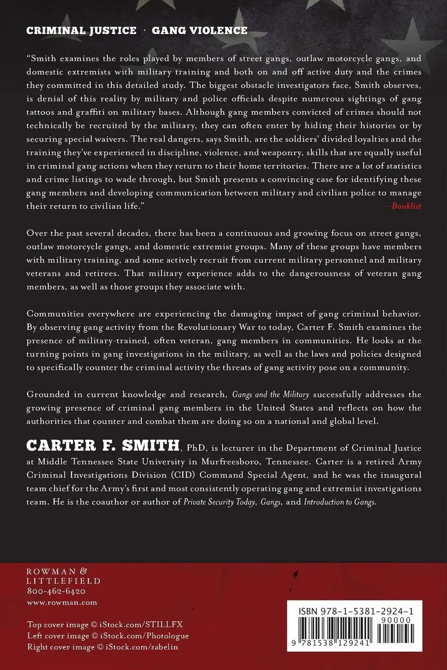 Rückseite: 9781538129241 | Gangs and the Military | Carter F. Smith | Taschenbuch | Englisch