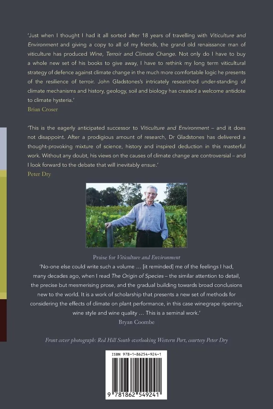 Rückseite: 9781862549241 | Wine, Terroir and Climate Change | John Gladstones | Taschenbuch