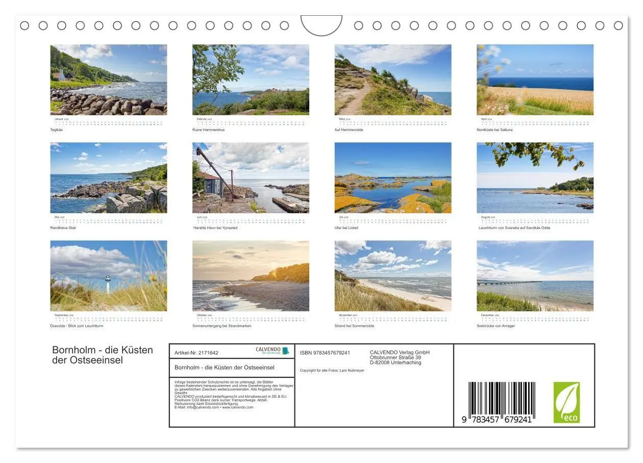 Bild: 9783457679241 | Bornholm - die Küsten der Ostseeinsel (Wandkalender 2026 DIN A4...