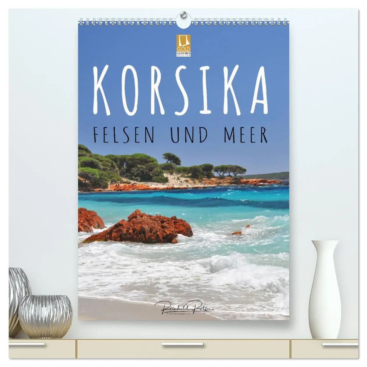 Cover: 9783516389241 | Korsika - Felsen und Meer (hochwertiger Premium Wandkalender 2026...