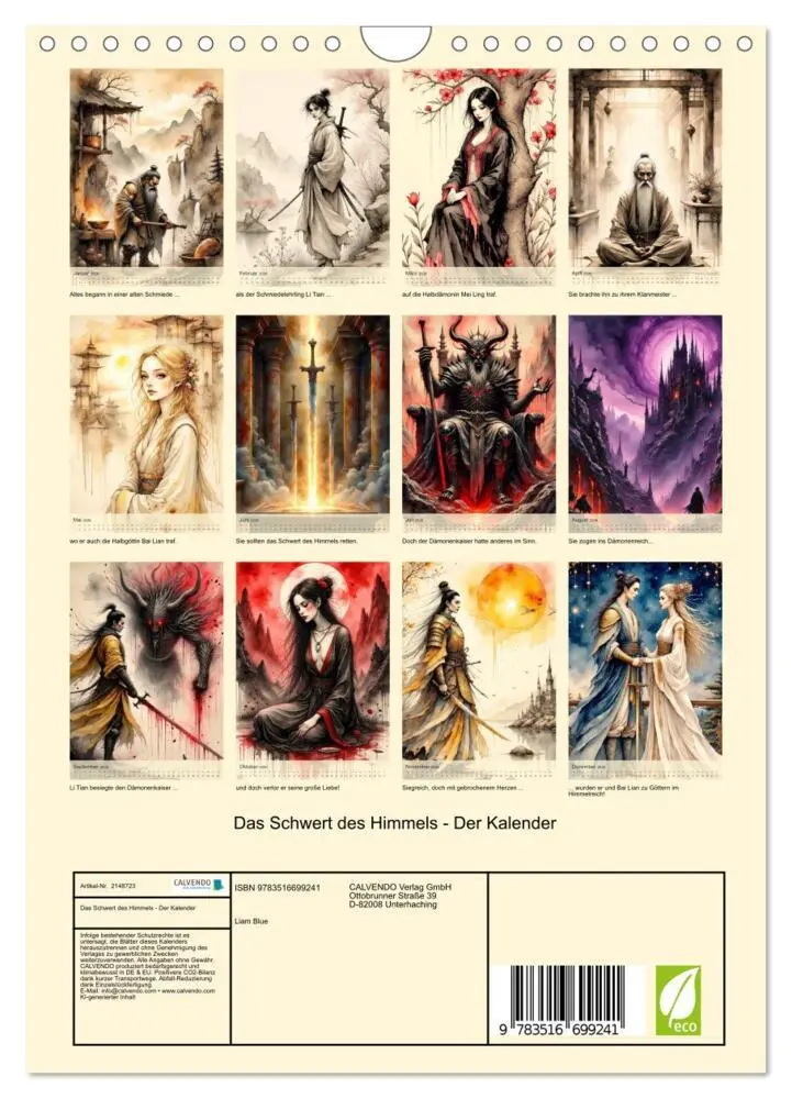 Bild: 9783516699241 | Das Schwert des Himmels - Der Kalender (Wandkalender 2026 DIN A4...
