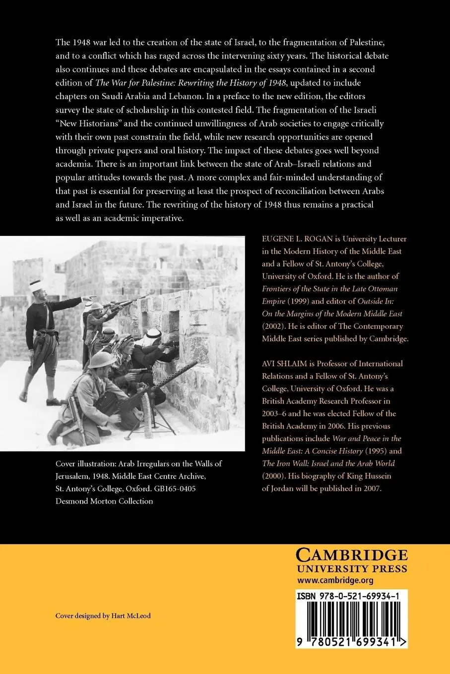 Rückseite: 9780521699341 | The War for Palestine | Rewriting the History of 1948 | Rogan (u. a.)
