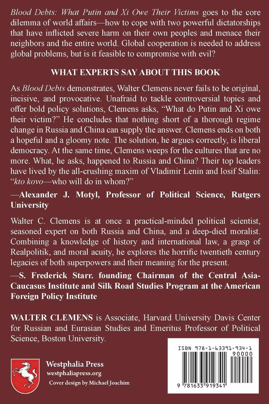 Rückseite: 9781633919341 | Blood Debts | What Do Putin and Xi Owe Their Victims? | Clemens | Buch