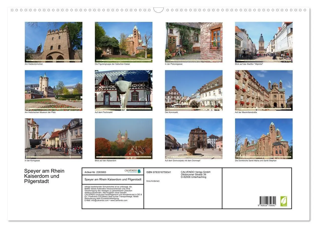 Bild: 9783516759341 | Speyer am Rhein Kaiserdom und Pilgerstadt (Wandkalender 2027 DIN A2...