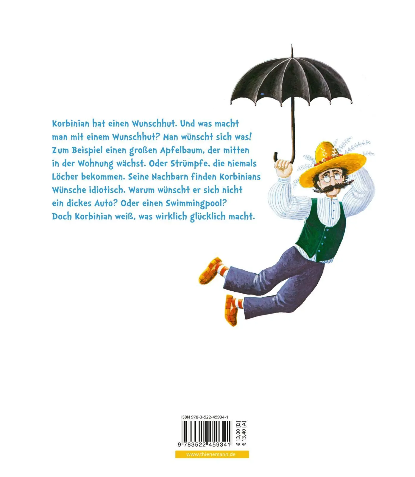 Rückseite: 9783522459341 | Korbinian mit dem Wunschhut | Annegert Fuchshuber | Buch | 32 S.