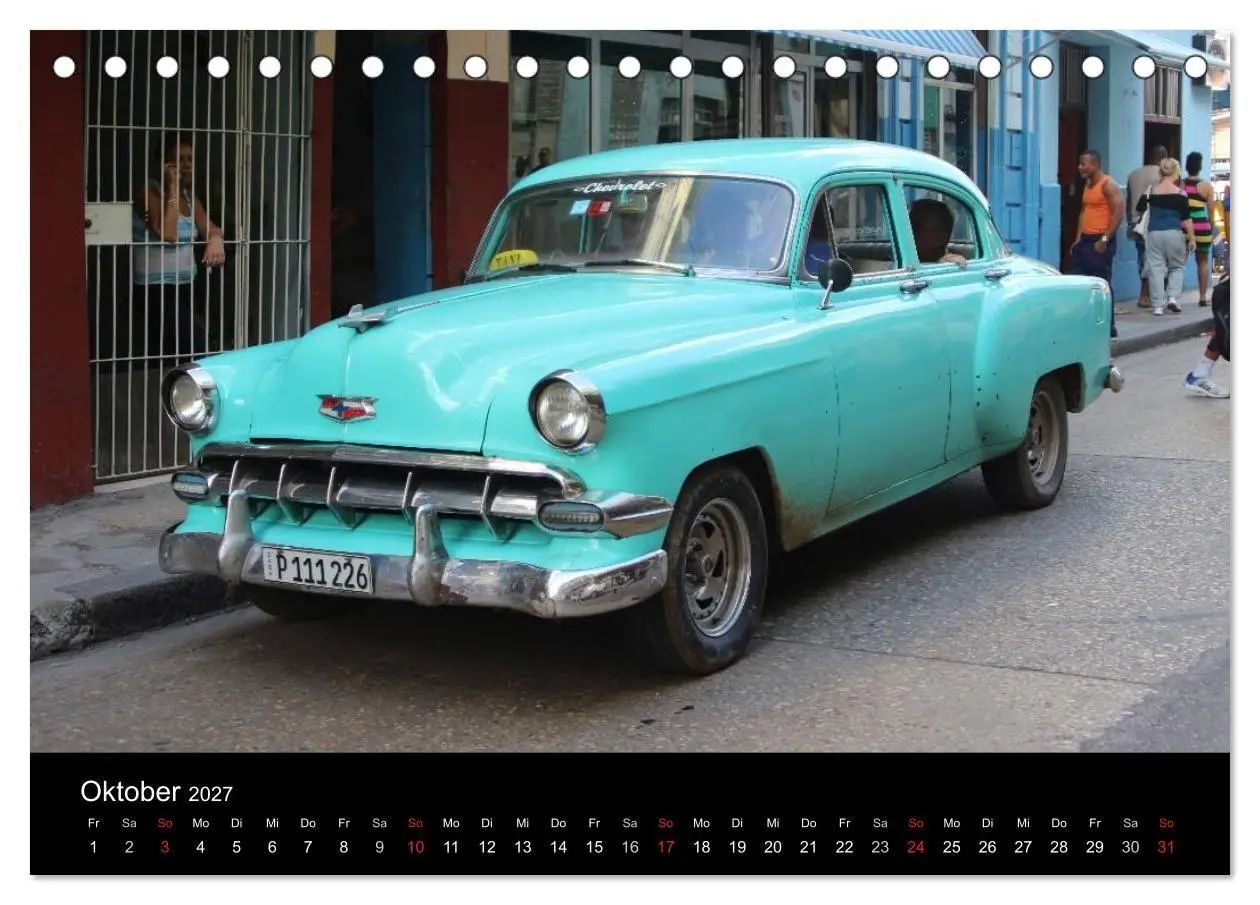 Bild: 9783594049341 | Oldtimerträume auf KUBA (Tischkalender 2027 DIN A5 quer), CALVENDO...