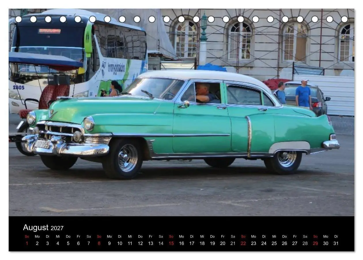 Bild: 9783594049341 | Oldtimerträume auf KUBA (Tischkalender 2027 DIN A5 quer), CALVENDO...
