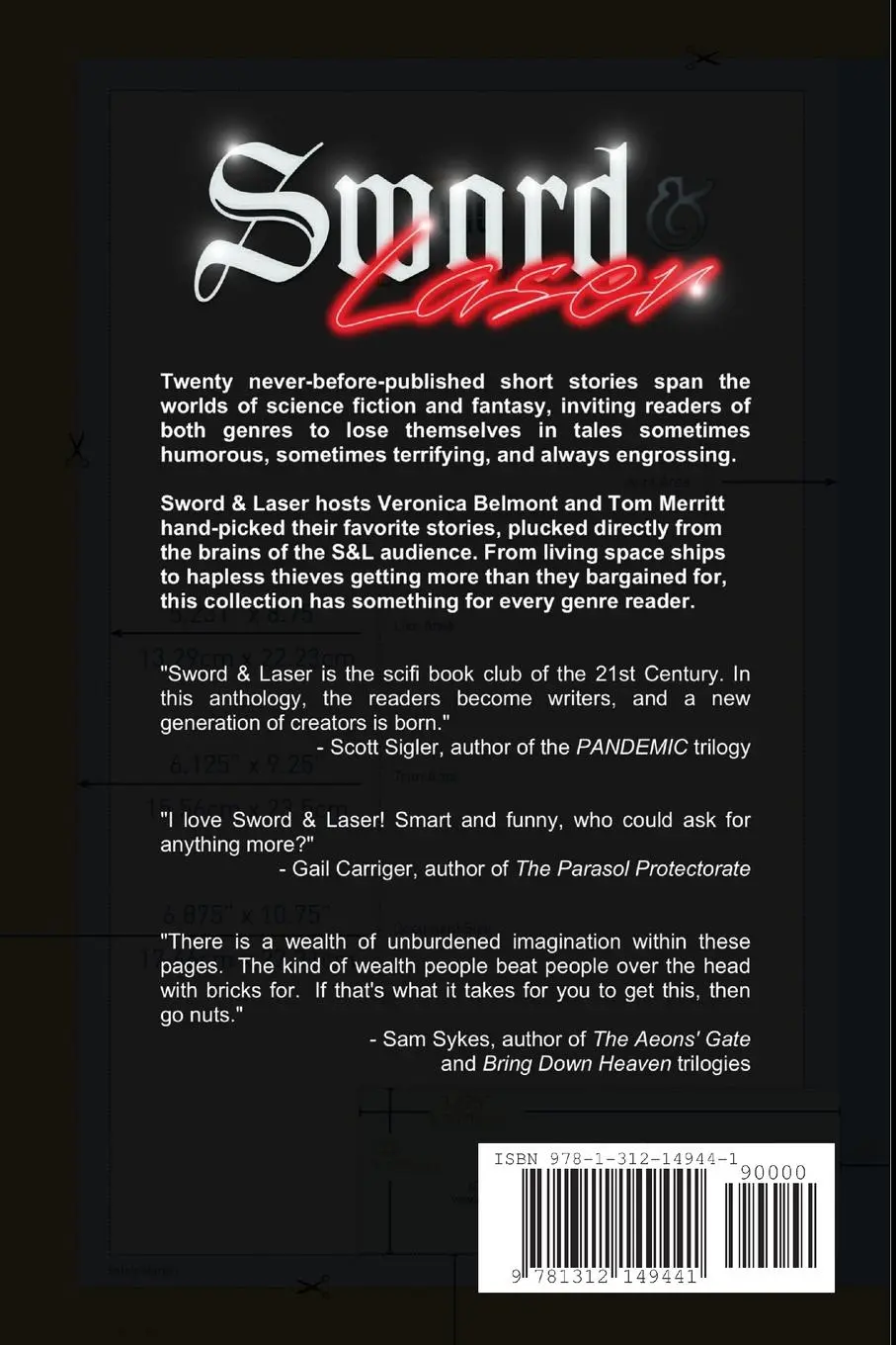 Rückseite: 9781312149441 | Sword and Laser Anthology | Veronica Belmont (u. a.) | Taschenbuch