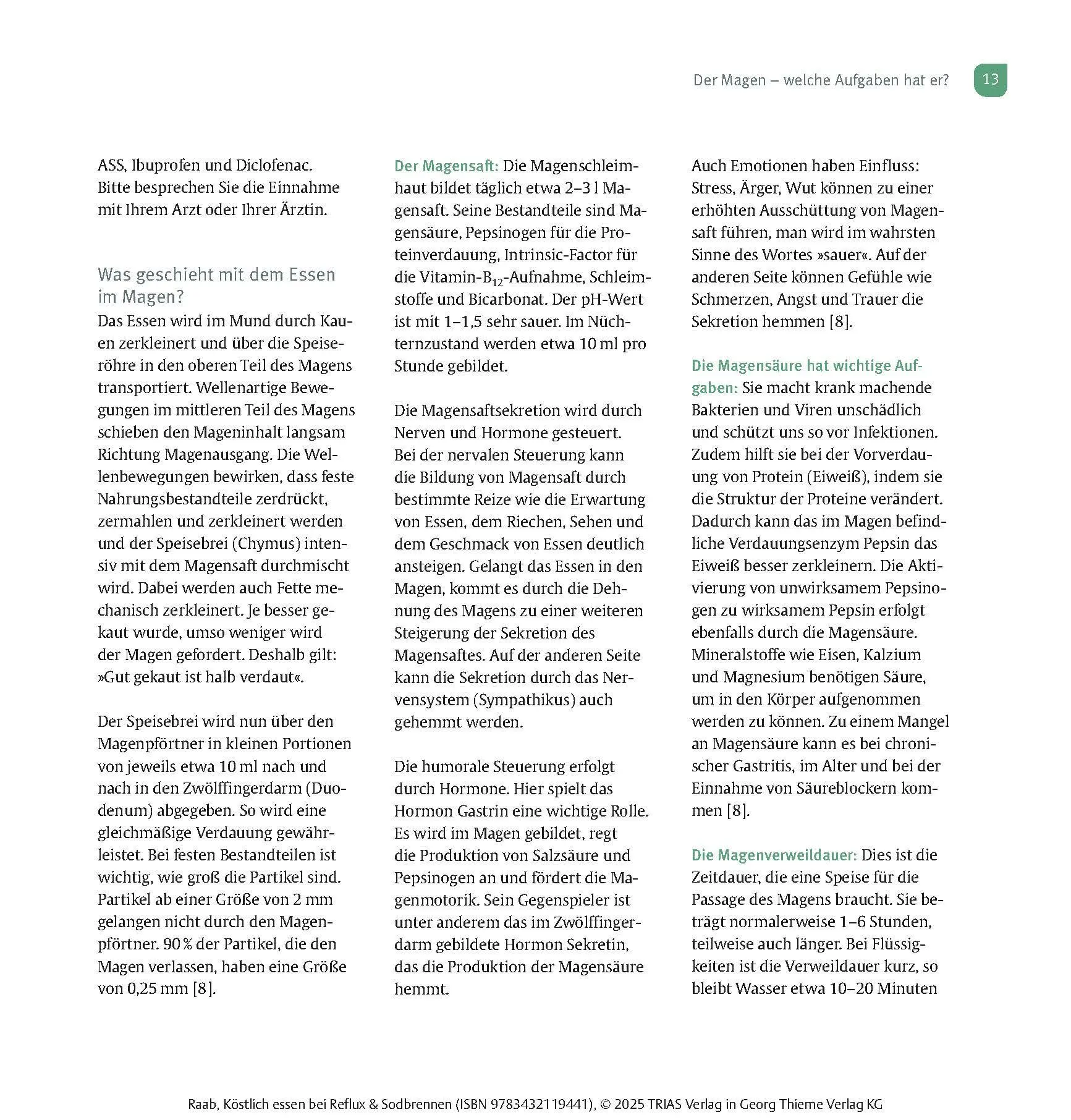 Bild: 9783432119441 | Köstlich essen Reflux und Sodbrennen | Heike Raab | Taschenbuch | 2025
