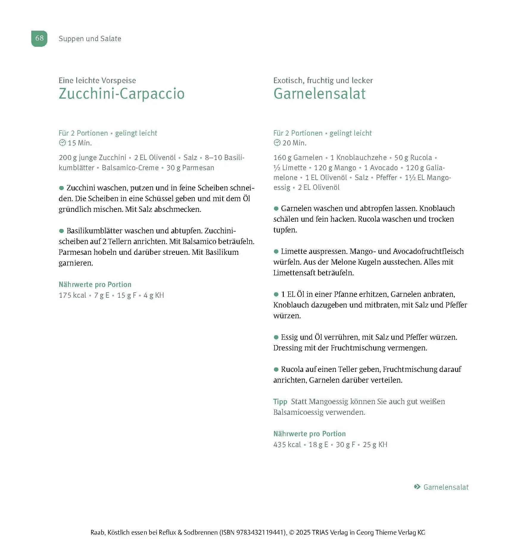 Bild: 9783432119441 | Köstlich essen Reflux und Sodbrennen | Heike Raab | Taschenbuch | 2025