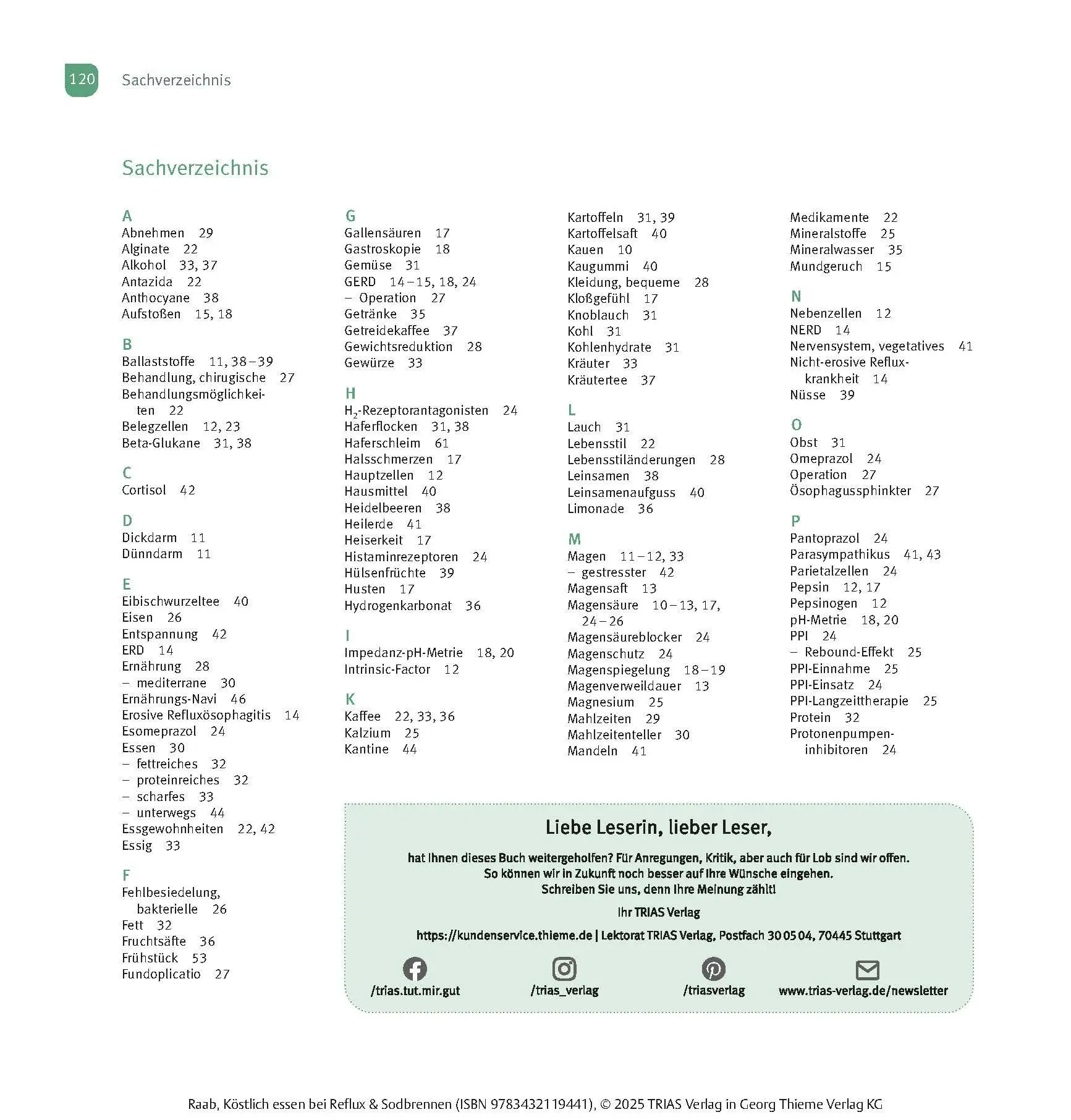 Bild: 9783432119441 | Köstlich essen Reflux und Sodbrennen | Heike Raab | Taschenbuch | 2025
