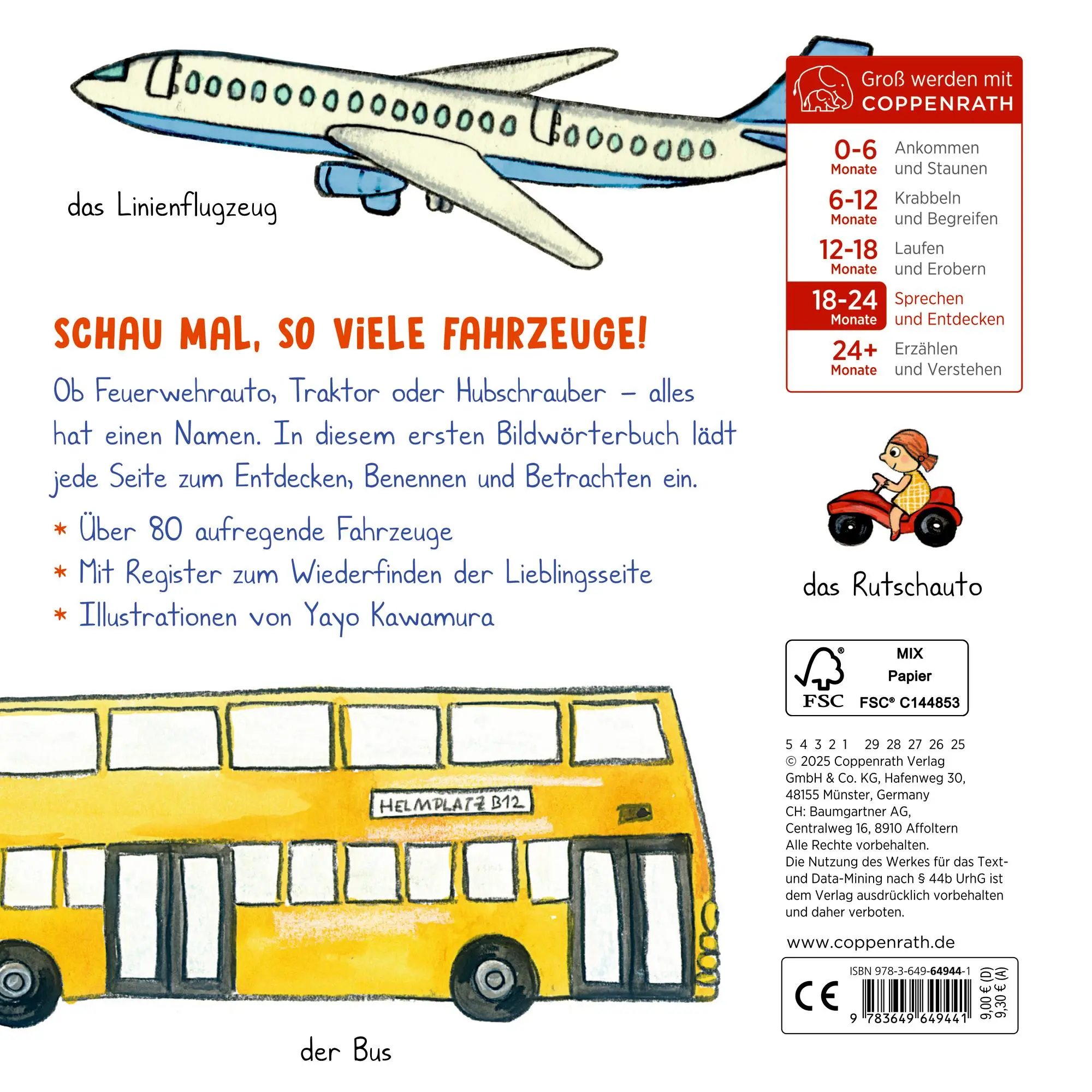 Rückseite: 9783649649441 | Mein liebstes Wörterbuch: Fahrzeuge | Yayo Kawamura | Buch | 14 S.