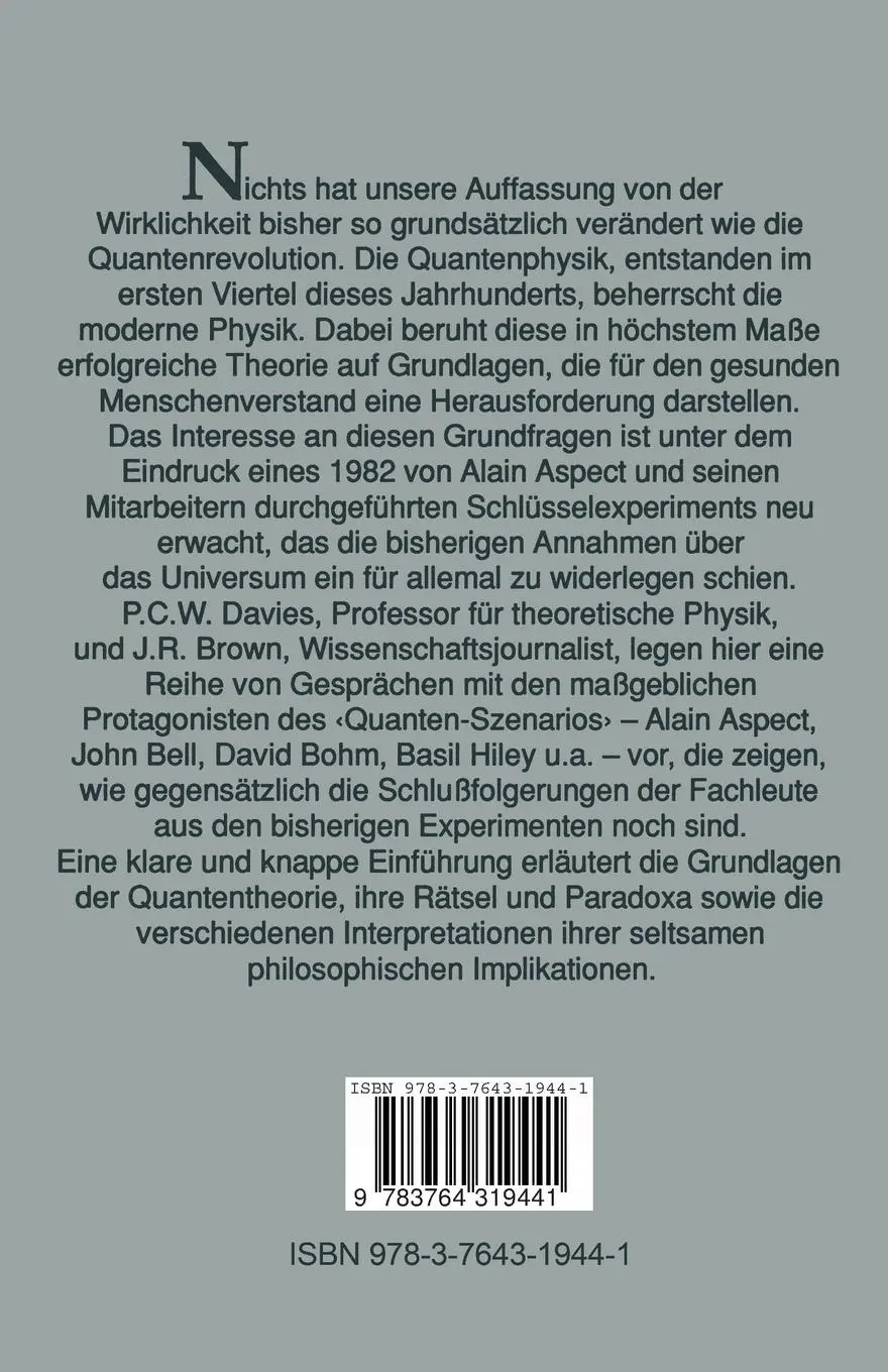 Rückseite: 9783764319441 | Der Geist im Atom | Eine Diskussion der Geheimnisse der Quantenphysik