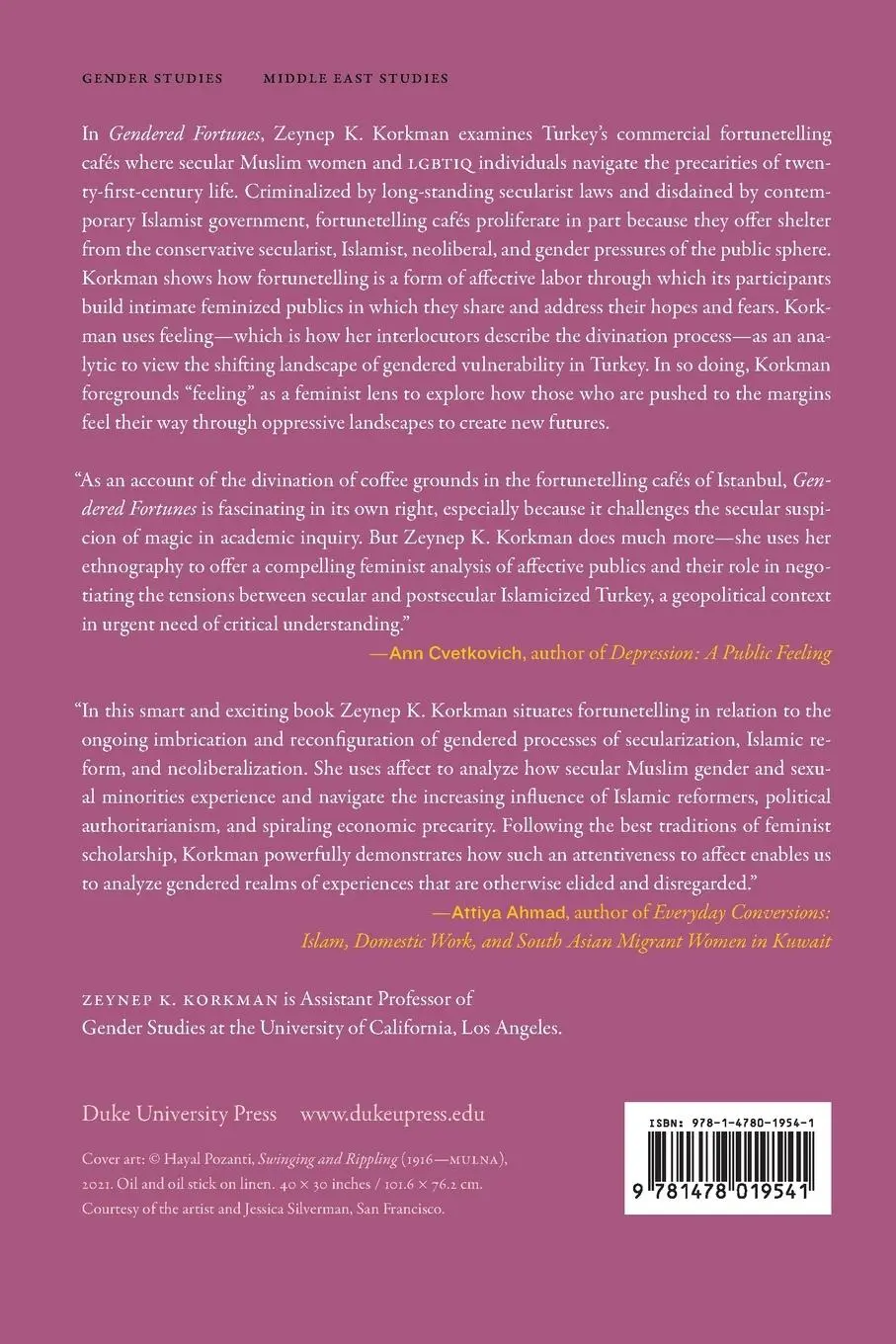 Rückseite: 9781478019541 | Gendered Fortunes | Zeynep K. Korkman | Taschenbuch | Englisch | 2023