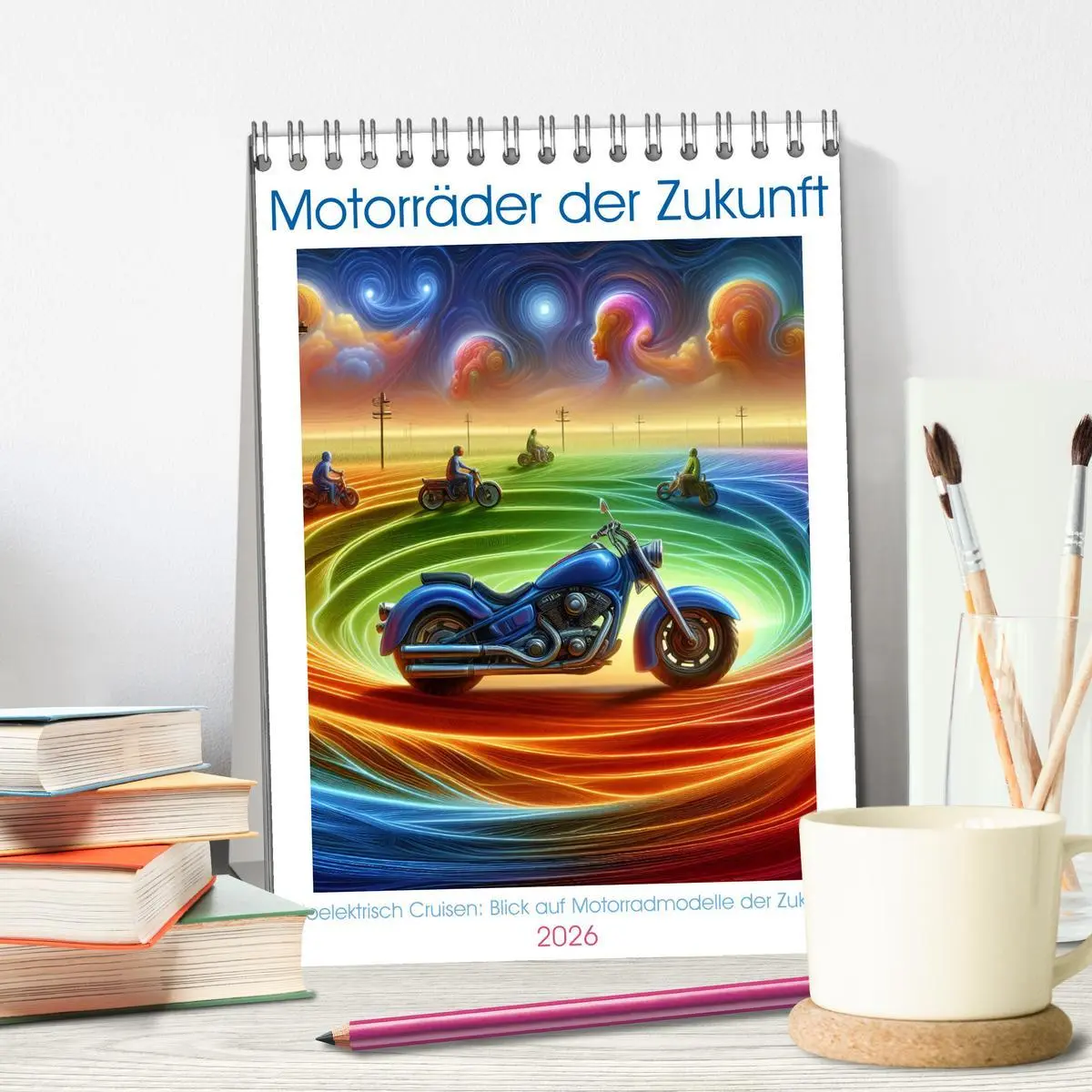 Bild: 9783516289541 | Motorräder der Zukunft (Tischkalender 2026 DIN A5 hoch), CALVENDO...