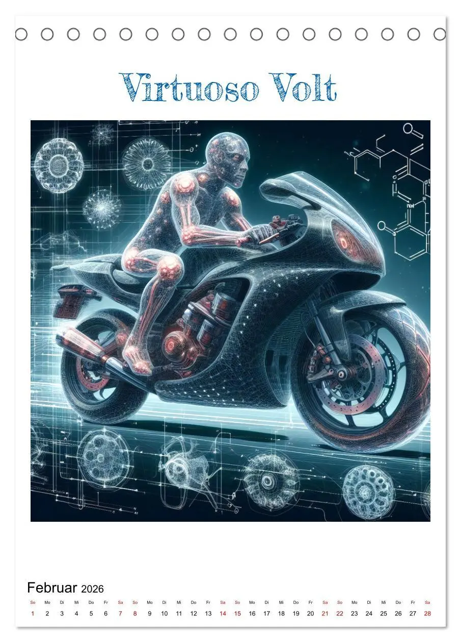 Bild: 9783516289541 | Motorräder der Zukunft (Tischkalender 2026 DIN A5 hoch), CALVENDO...