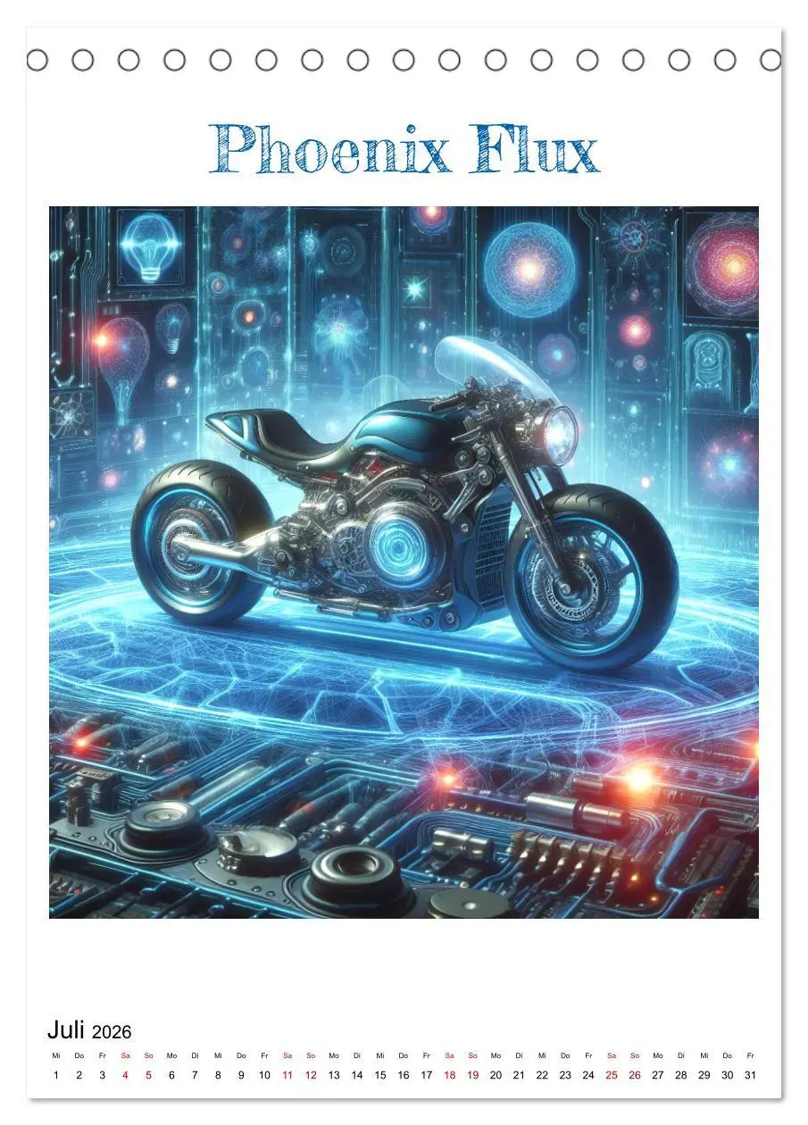 Bild: 9783516289541 | Motorräder der Zukunft (Tischkalender 2026 DIN A5 hoch), CALVENDO...