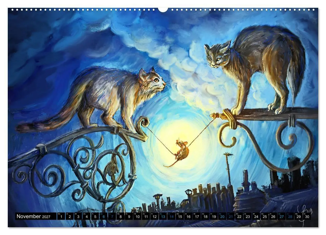 Bild: 9783569519541 | Tierfreunde (hochwertiger Premium Wandkalender 2027 DIN A2 quer),...