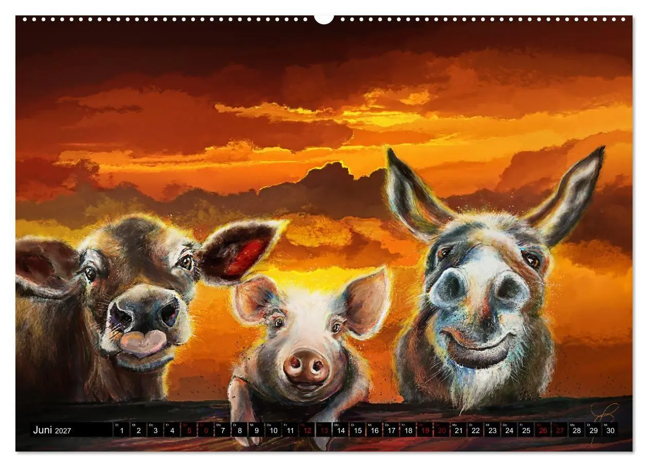 Bild: 9783569519541 | Tierfreunde (hochwertiger Premium Wandkalender 2027 DIN A2 quer),...