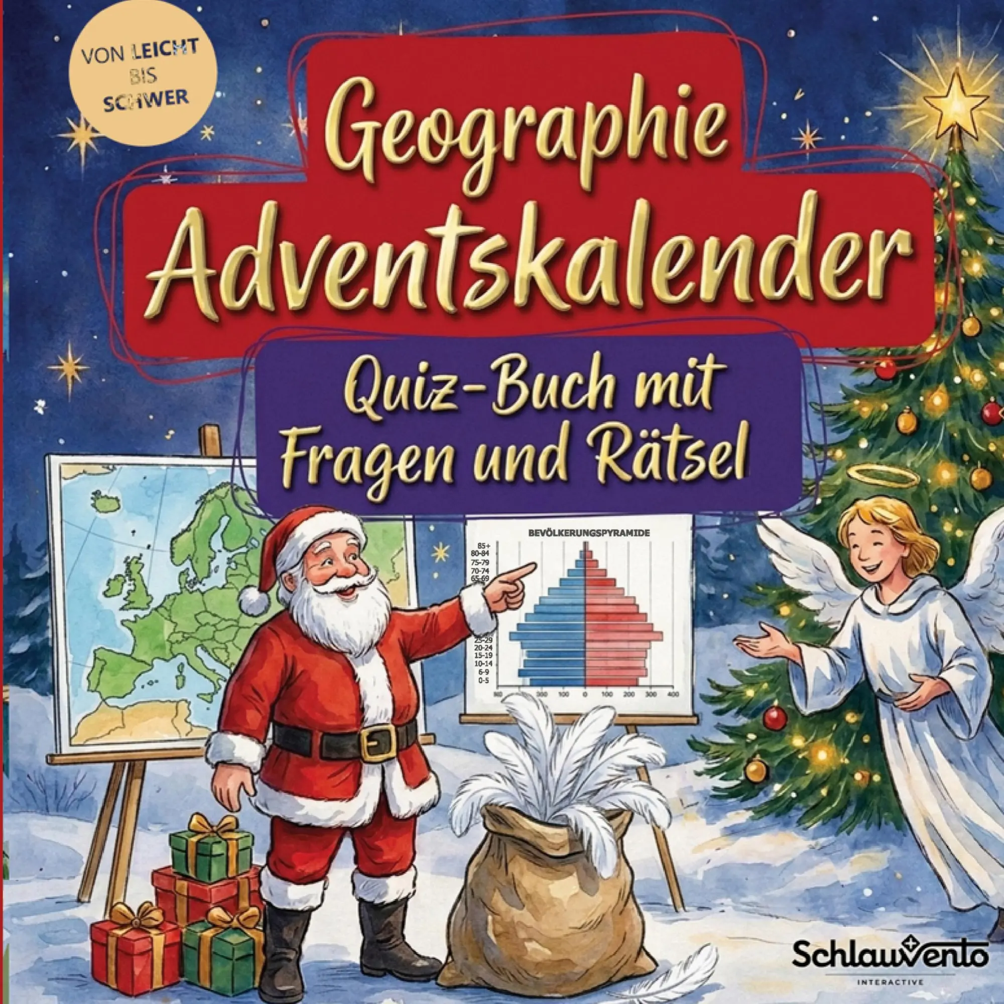 Cover: 9783693199541 | Geographie-Adventskalender: Quiz-Buch mit Fragen und Rätsel | Buch