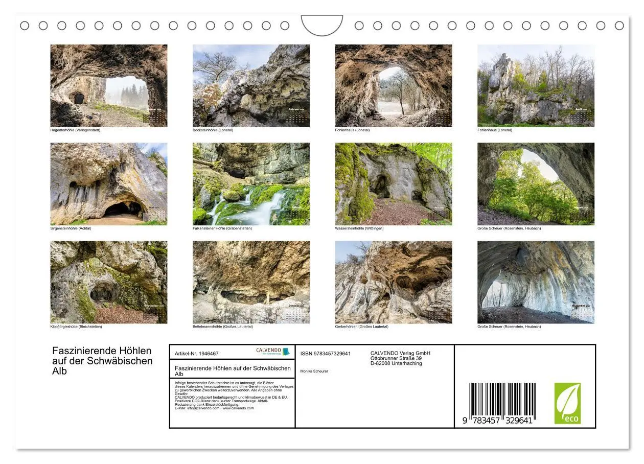 Bild: 9783457329641 | Faszinierende Höhlen auf der Schwäbischen Alb (Wandkalender 2026...