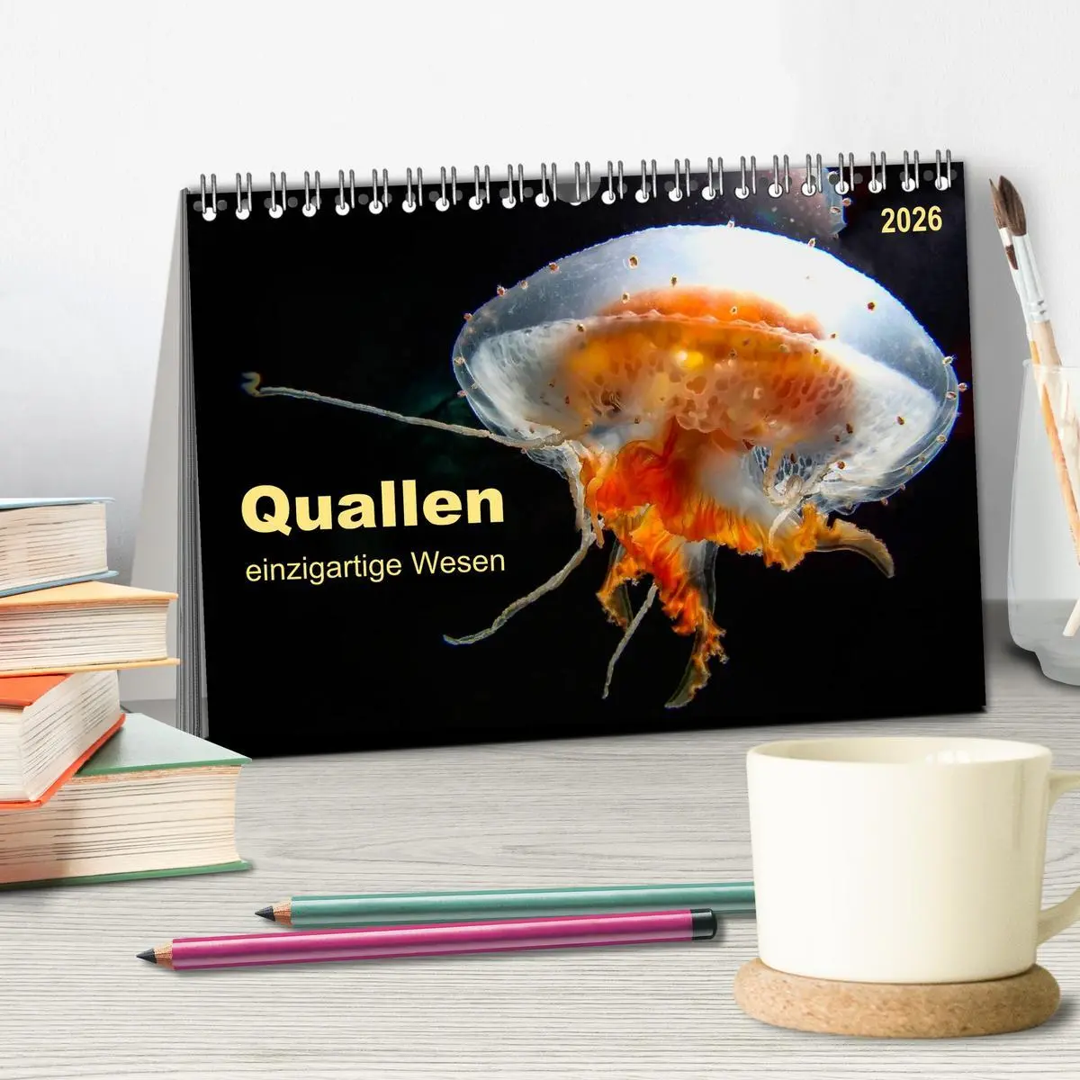 Bild: 9783516039641 | Quallen - einzigartige Wesen (Tischkalender 2026 DIN A5 quer),...