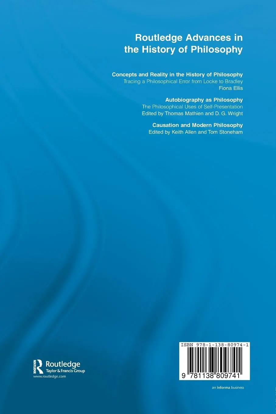 Rückseite: 9781138809741 | Causation and Modern Philosophy | Keith Allen (u. a.) | Taschenbuch
