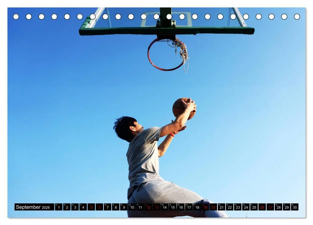 Bild: 9783457939741 | Basketball Action (Tischkalender 2026 DIN A5 quer), CALVENDO...