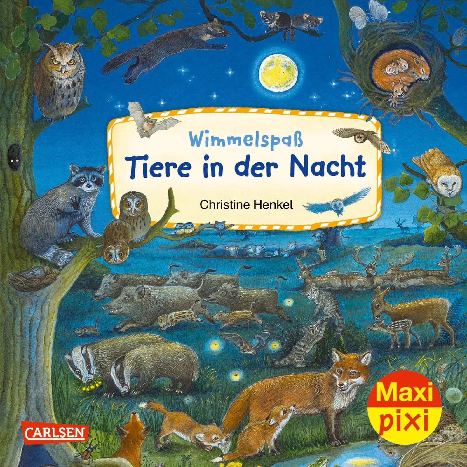 Cover: 9783551059741 | Maxi Pixi 425: VE 5: Wimmelspaß Tiere in der Nacht (5 Exemplare)