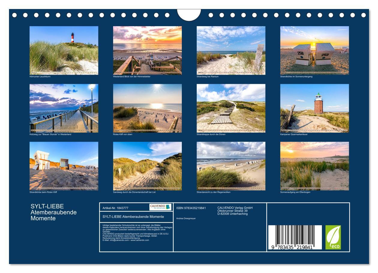Bild: 9783435219841 | SYLT-LIEBE Atemberaubende Momente (Wandkalender 2025 DIN A4 quer),...