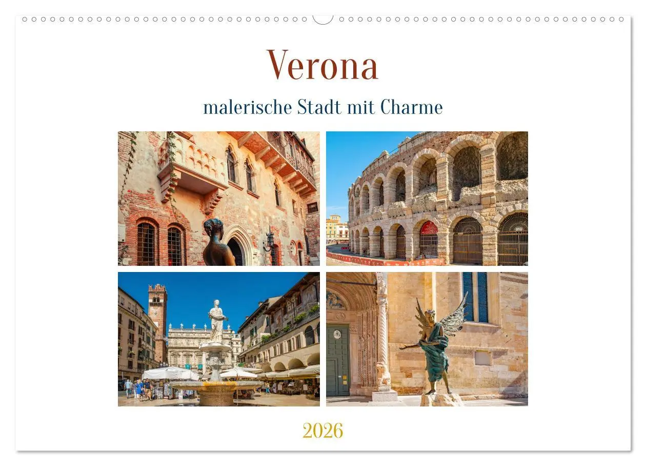 Cover: 9783457479841 | Verona - malerische Stadt mit Charme (Wandkalender 2026 DIN A2...