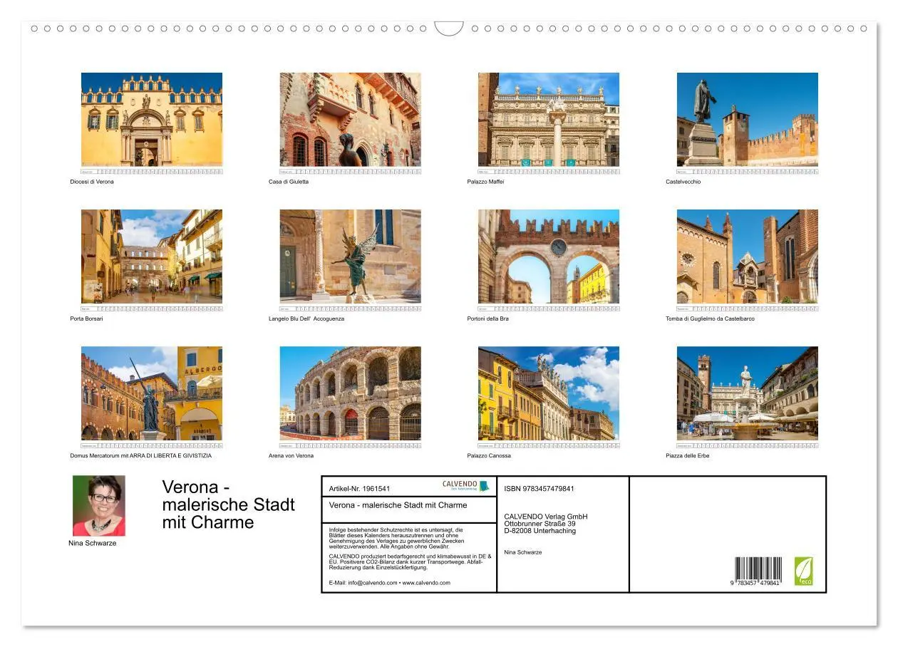 Bild: 9783457479841 | Verona - malerische Stadt mit Charme (Wandkalender 2026 DIN A2...