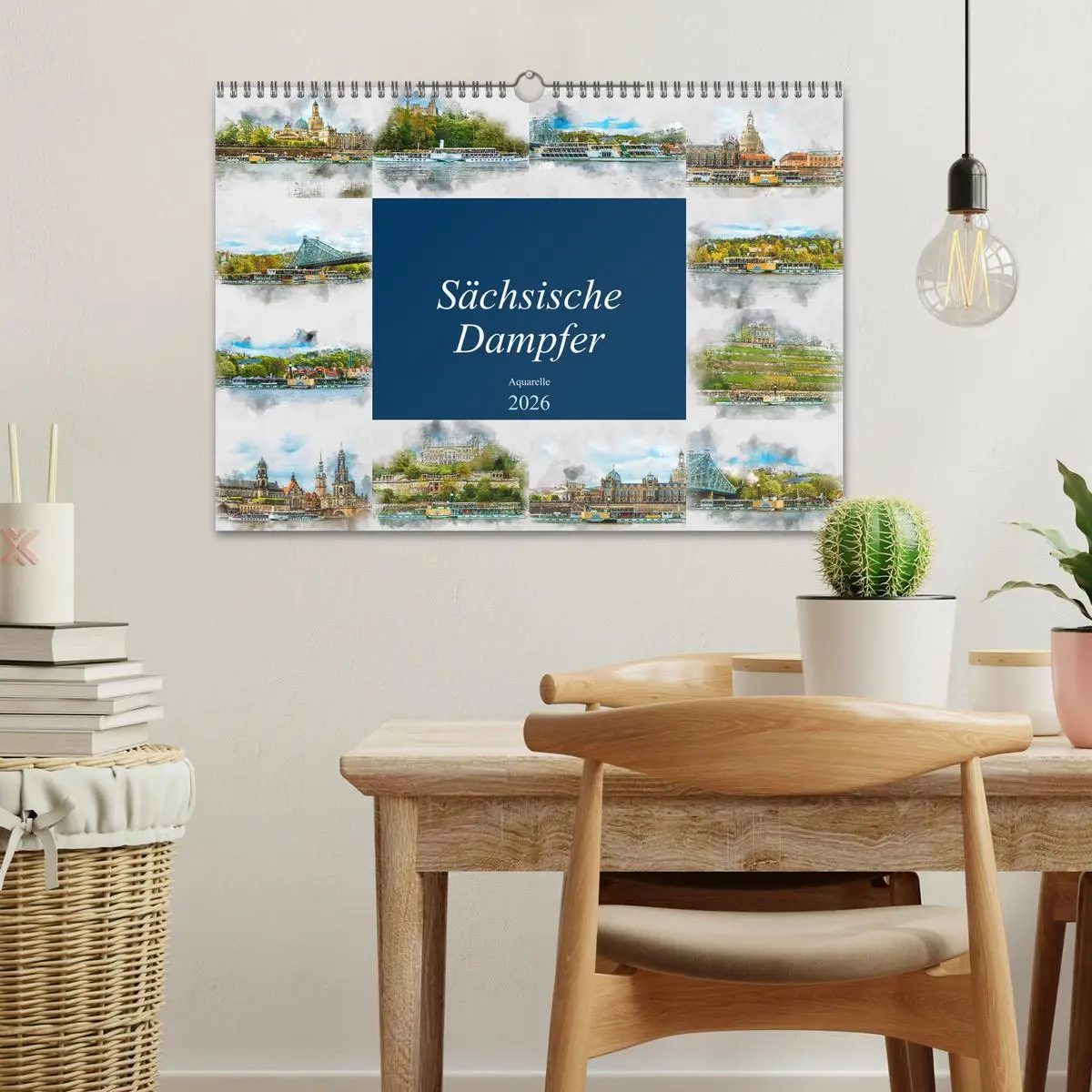 Bild: 9783457859841 | Sächsische Dampfer Aquarelle (Wandkalender 2026 DIN A3 quer),...
