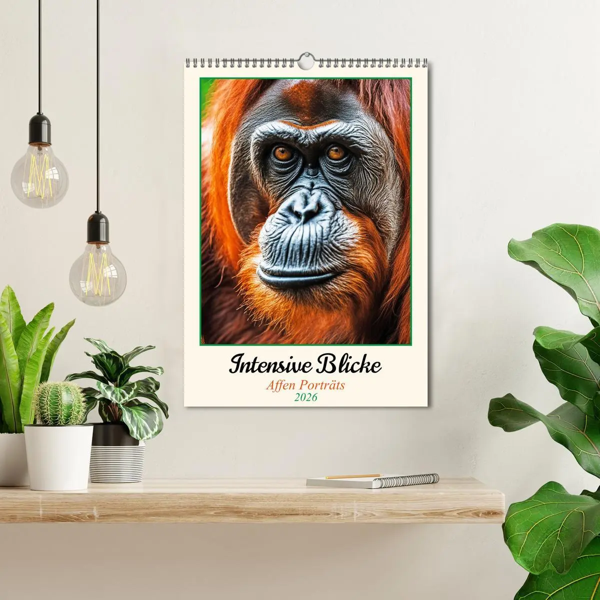 Bild: 9783516259841 | Intensive Blicke - Affen Porträts (Wandkalender 2026 DIN A3 hoch),...
