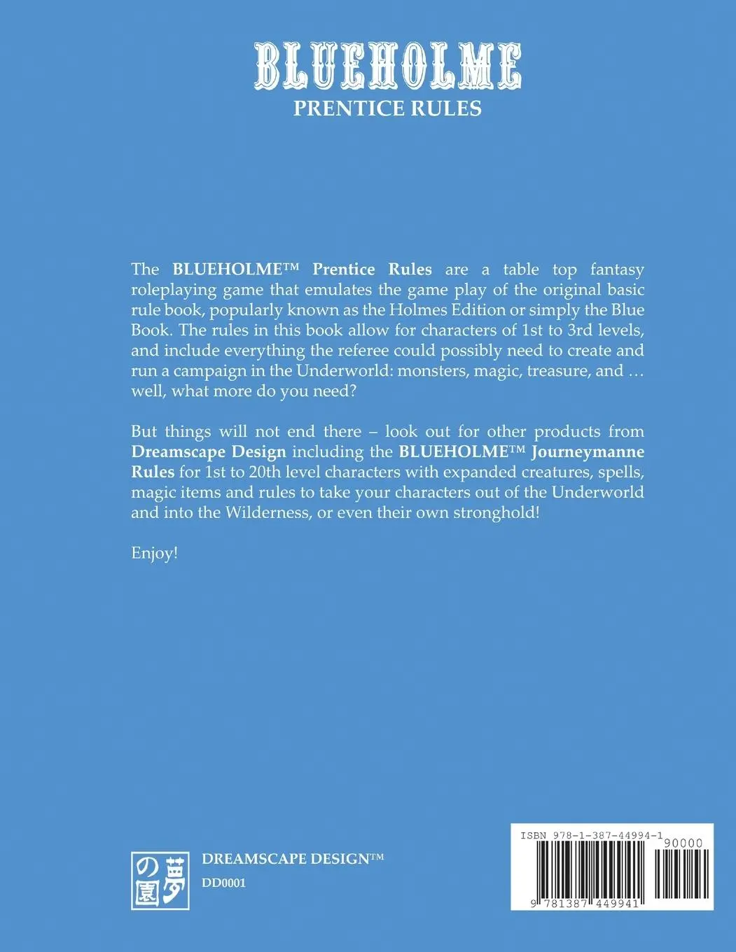 Rückseite: 9781387449941 | BLUEHOLME(TM) Prentice Rules | Michael Thomas | Taschenbuch | Englisch