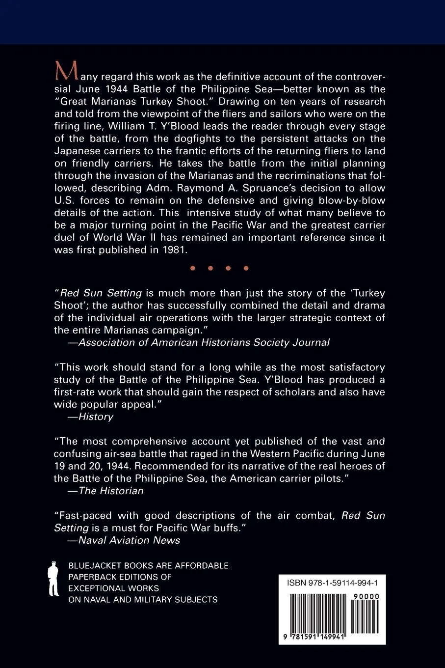 Rückseite: 9781591149941 | Red Sun Setting | The Battle of the Philippine Sea | Y'Blood | Buch