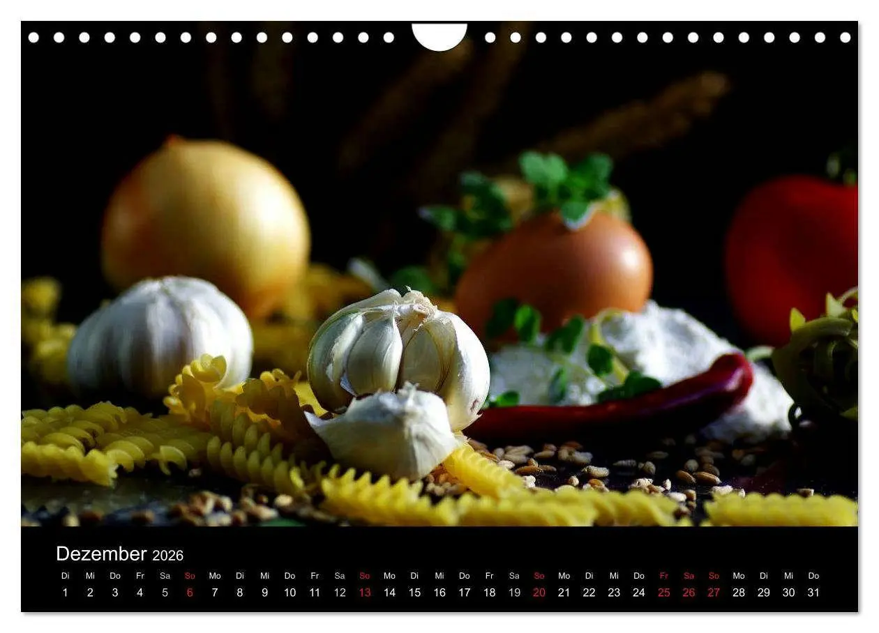 Bild: 9783516179941 | Pasta Kreationen (Wandkalender 2026 DIN A4 quer), CALVENDO...