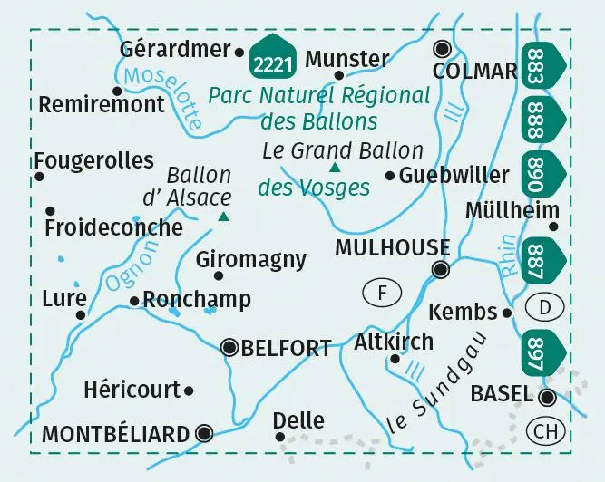 Bild: 9783991219941 | KOMPASS Wanderkarten-Set 2222 Elsass, Vogesen Süd, Alsace, Vosges...