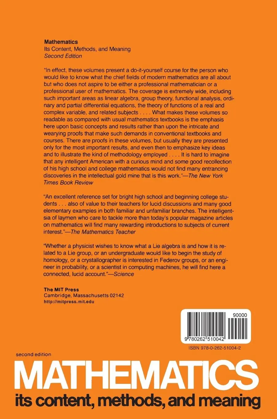 Rückseite: 9780262510042 | Mathematics, second edition, Volume 2 | A. D. Aleksandrov (u. a.)