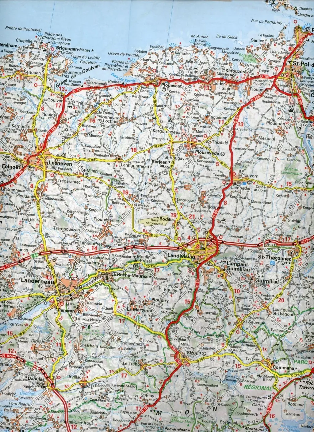 Bild: 9782067210042 | Michelin Bretagne West | Straßen- und Tourismuskarte 1:150.000 | 1 S.