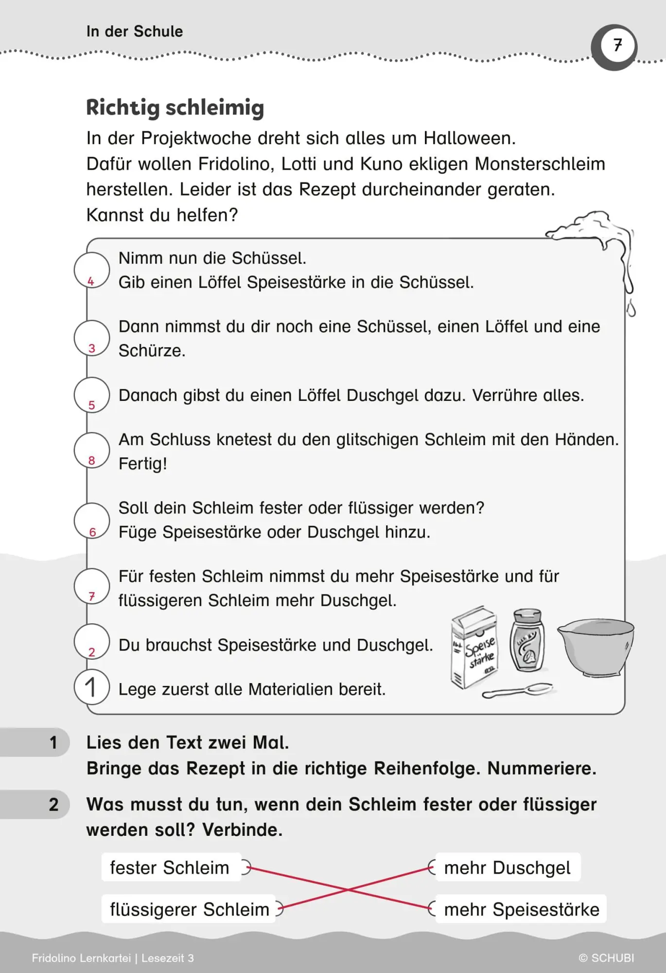 Bild: 9783072200042 | Fridolino-Lernkartei. Lesezeit 3 Übungskarten für das 3. Schuljahr