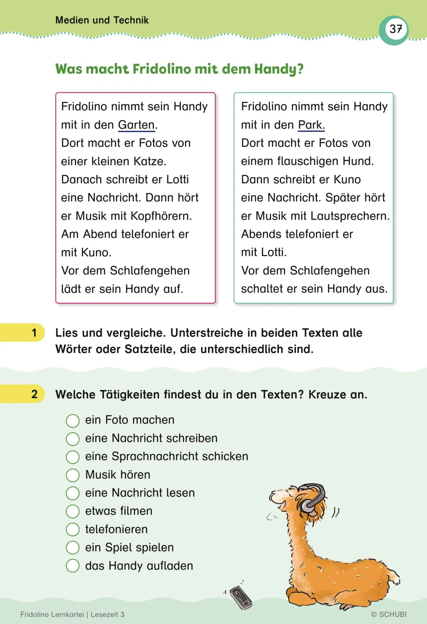 Bild: 9783072200042 | Fridolino-Lernkartei. Lesezeit 3 Übungskarten für das 3. Schuljahr