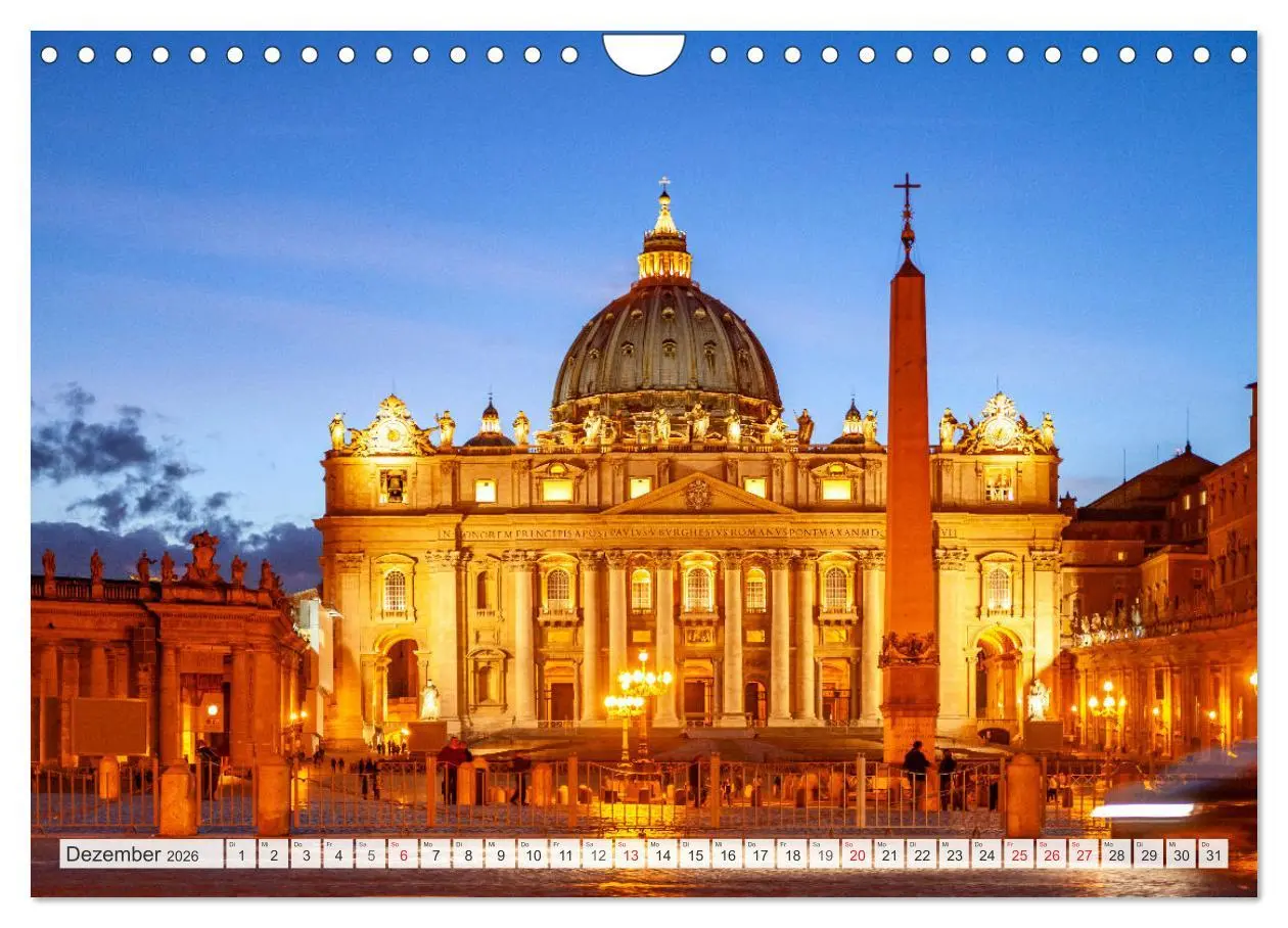 Bild: 9783457270042 | Italien - Rom (Wandkalender 2026 DIN A4 quer), CALVENDO Monatskalender