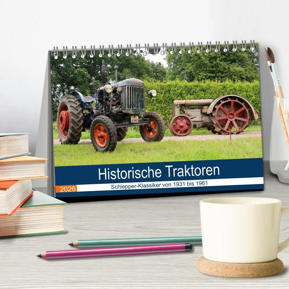 Bild: 9783457650042 | Historische Traktoren 2026 (Tischkalender 2026 DIN A5 quer),...