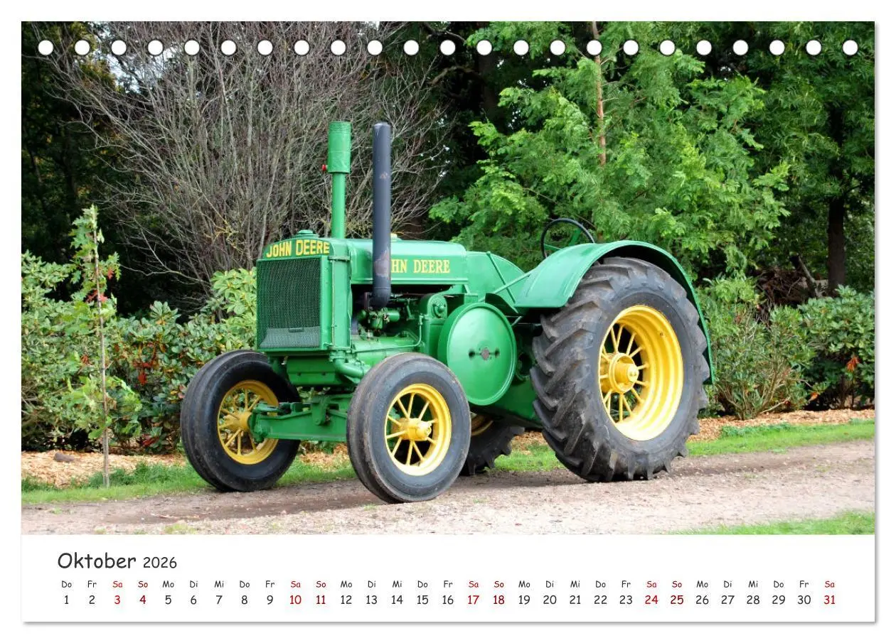 Bild: 9783457650042 | Historische Traktoren 2026 (Tischkalender 2026 DIN A5 quer),...