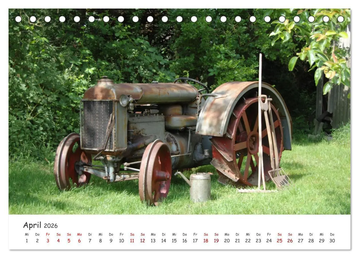 Bild: 9783457650042 | Historische Traktoren 2026 (Tischkalender 2026 DIN A5 quer),...
