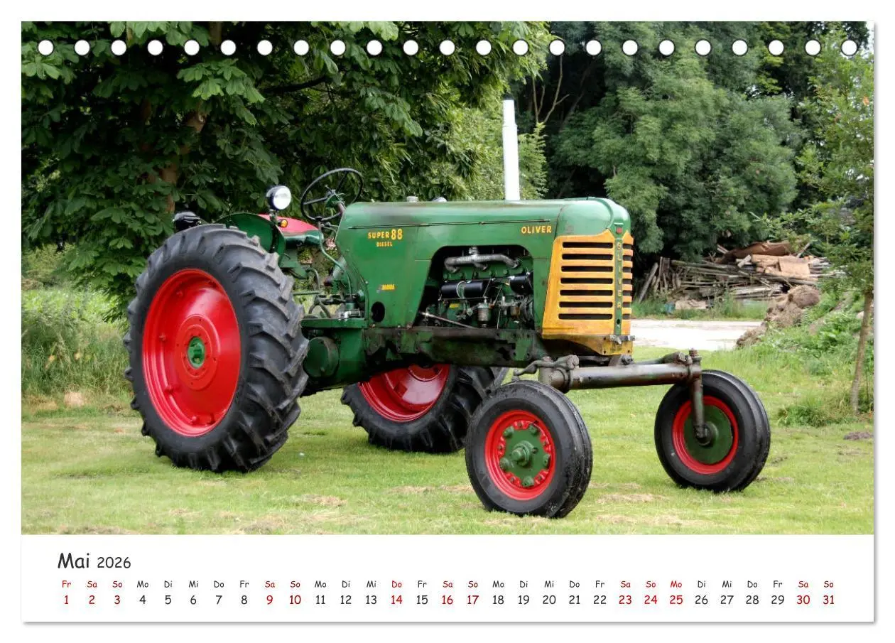 Bild: 9783457650042 | Historische Traktoren 2026 (Tischkalender 2026 DIN A5 quer),...